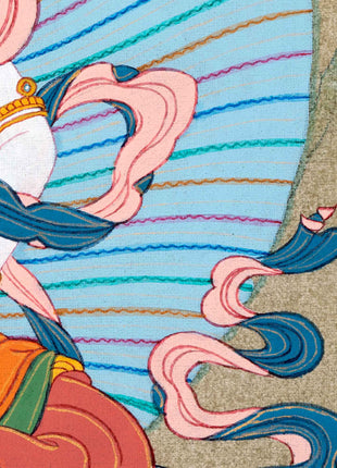Vajrasattva Thangka in Authentic 24K Gold | Traditional Dorsem Painting | Buddhist Thangka Art