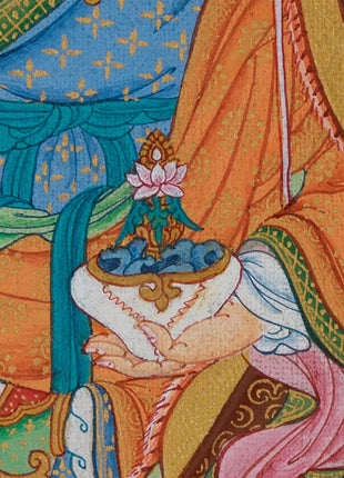 Himalayan Art of Guru Rinpoche | Compact Tibetan Thangka