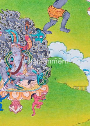 Shakyapa Mahakala Buddhism Thangka | Tibetan Buddhism Protector Deity Thangka Art