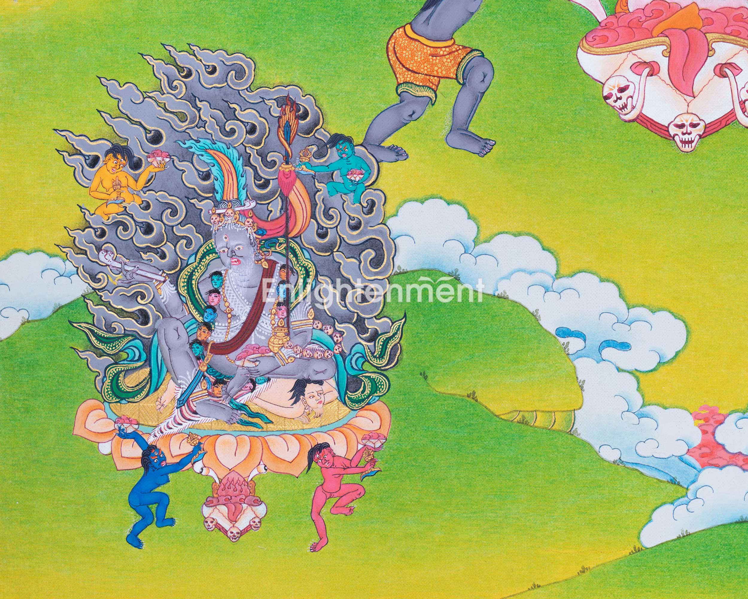 Shakyapa Mahakala Buddhism Thangka | Tibetan Buddhism Protector Deity Thangka Art