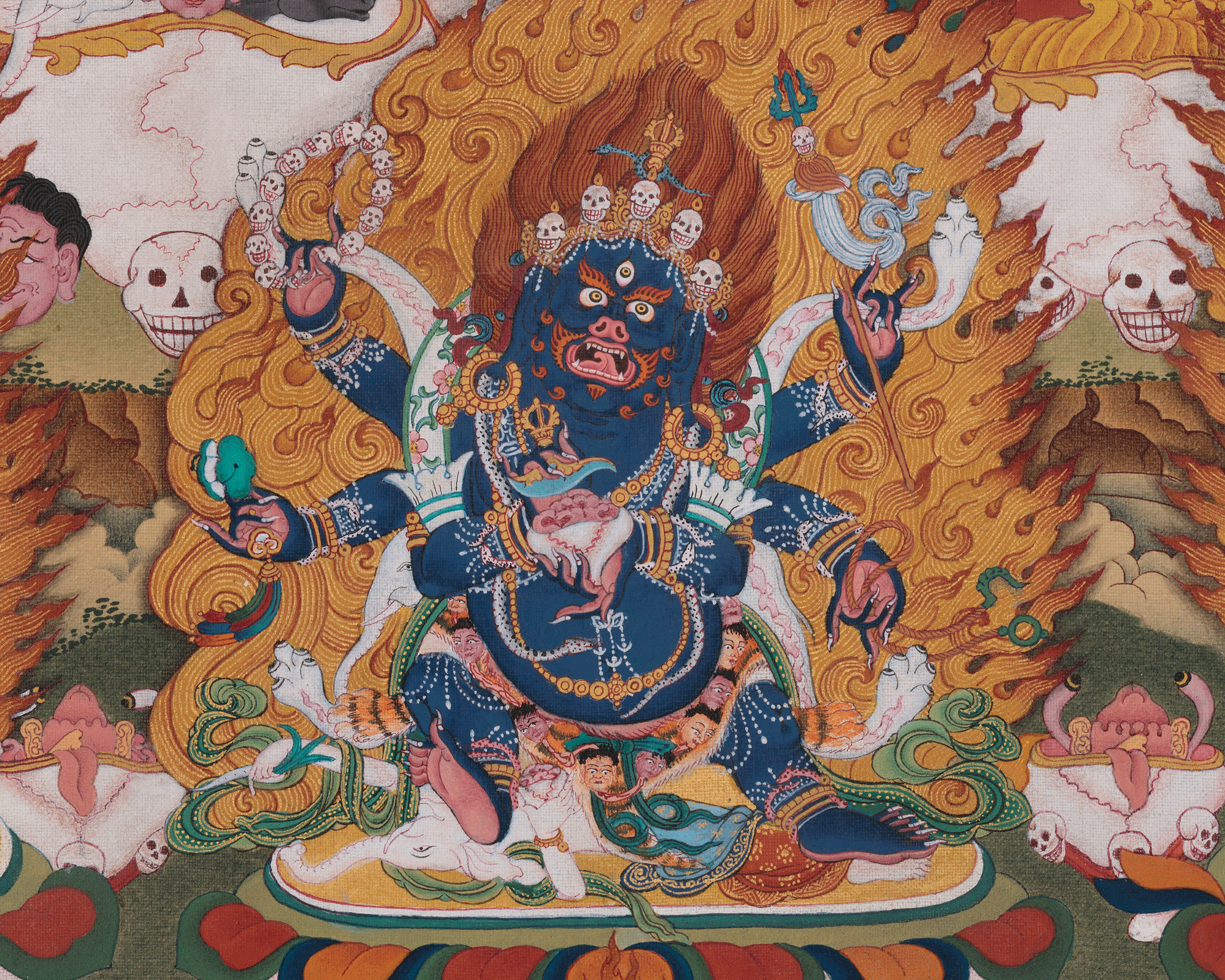 Wrathful Deity Yamantaka Thangka | Fearless Wisdom and Protection