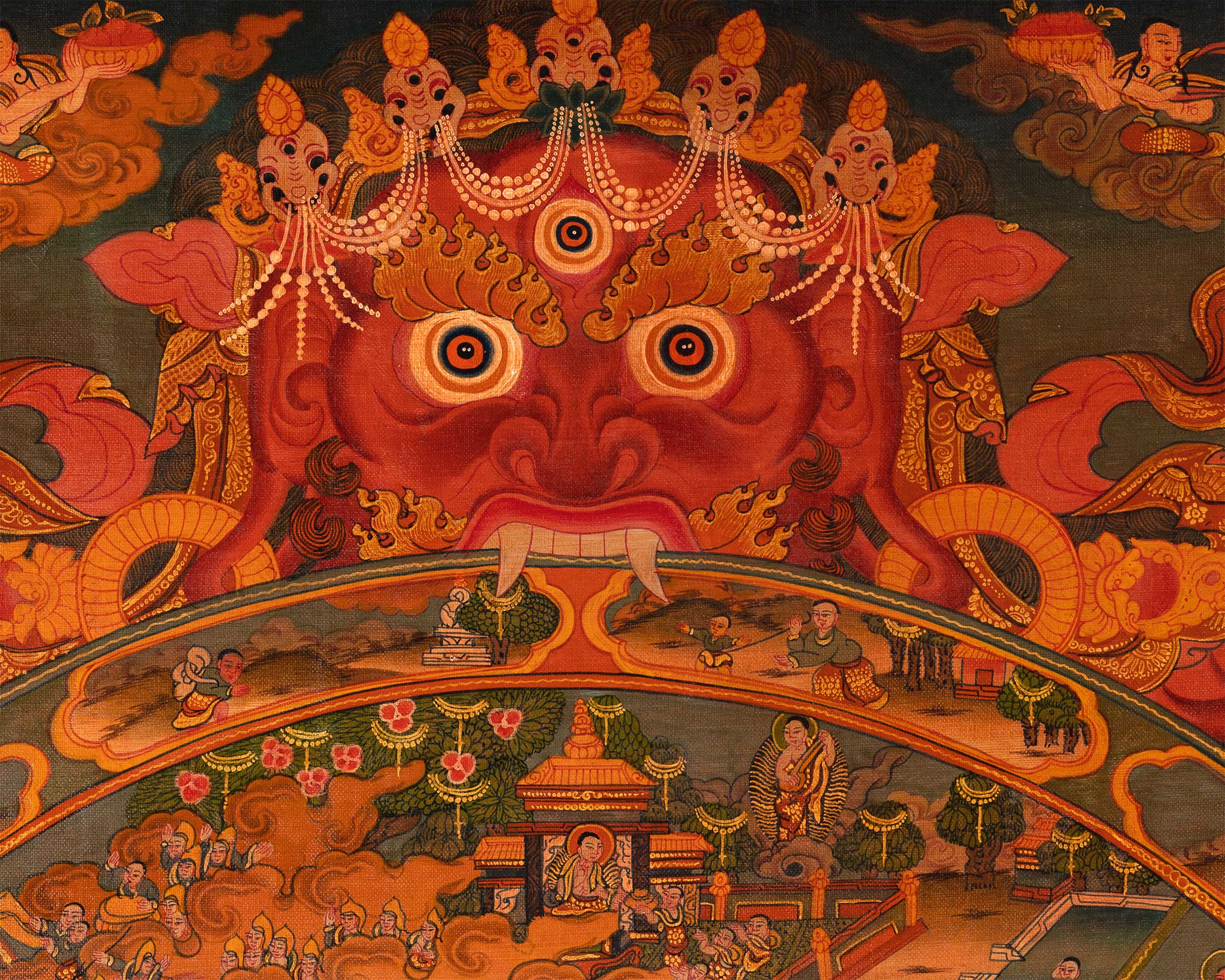 Buddhist Thangka Wheel of Life | The Cycle of Existence