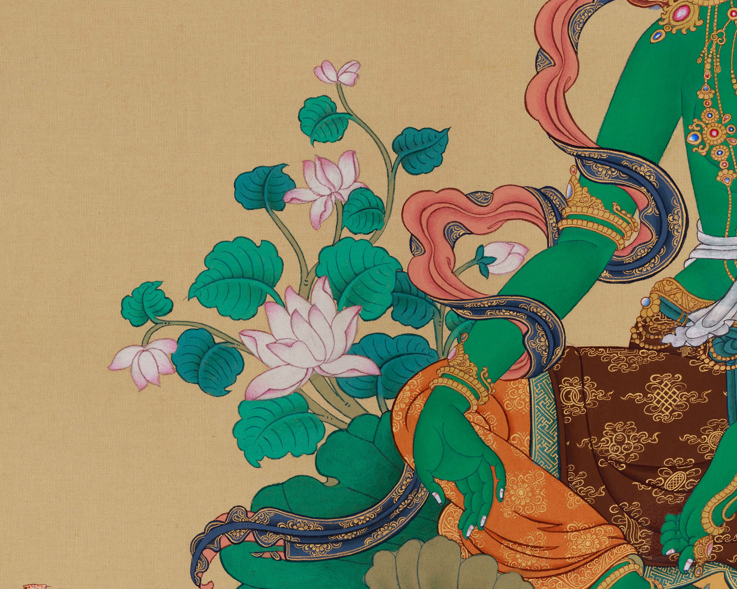 Premium Compassionate Deity Green Tara | Timeless Elegance and Healing Energy