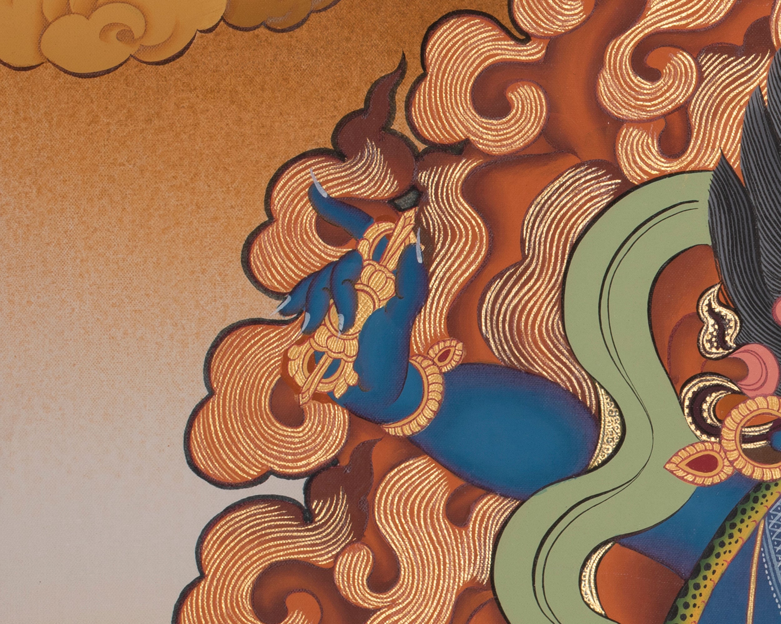 Vajrapani Bodhisattva Thangka Painting | Vairocana Buddha Thangka | Buddhist Art