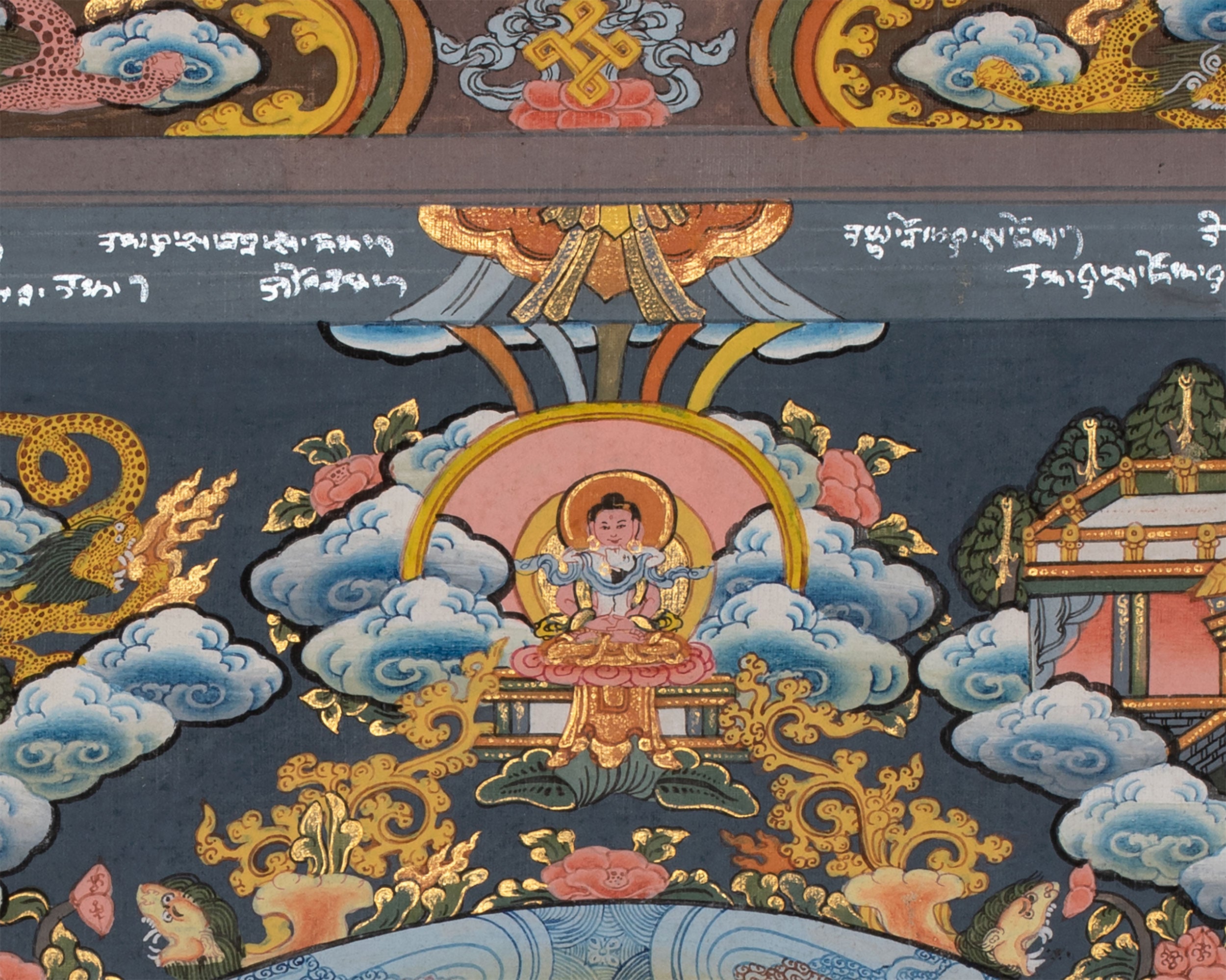 Vintage Tibetan Buddha Mandala Thangka | Buddhist Artwork