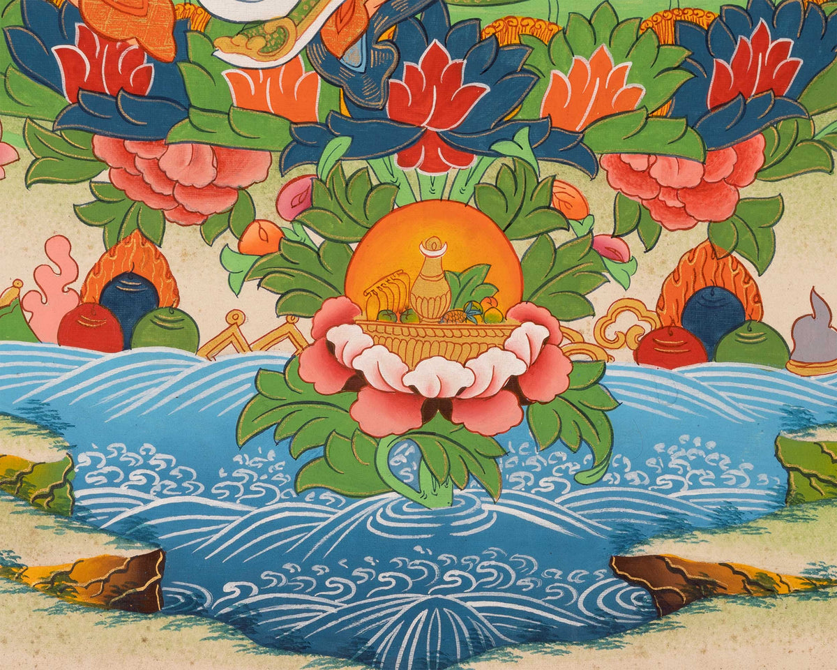 Guru Padmasambhava Thangka | Religious Painting | Wall Decors