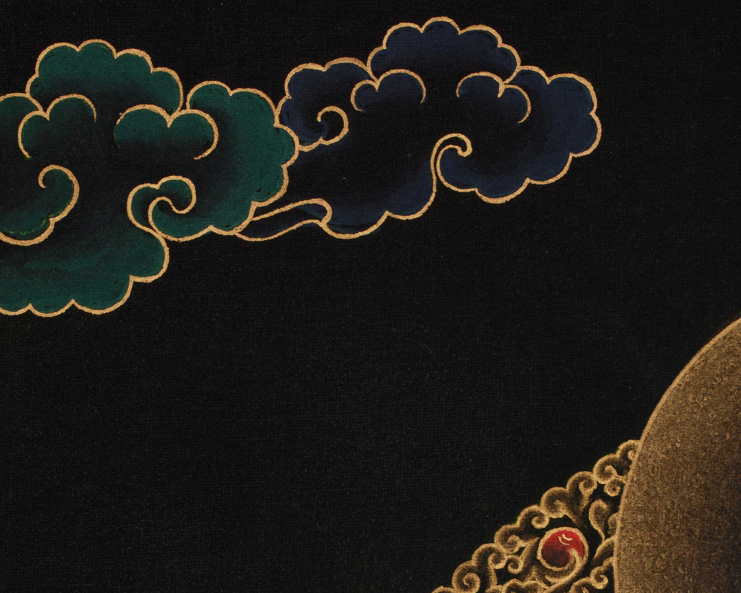 Traditional Thangka of Guru Rinpoche | The Founder of Tibetan Buddhism
