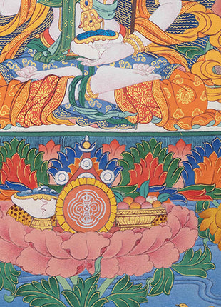 Traditional Pema Gyalpo Print | Guru Rinpoche's Manifestation Art | Buddhist Decor