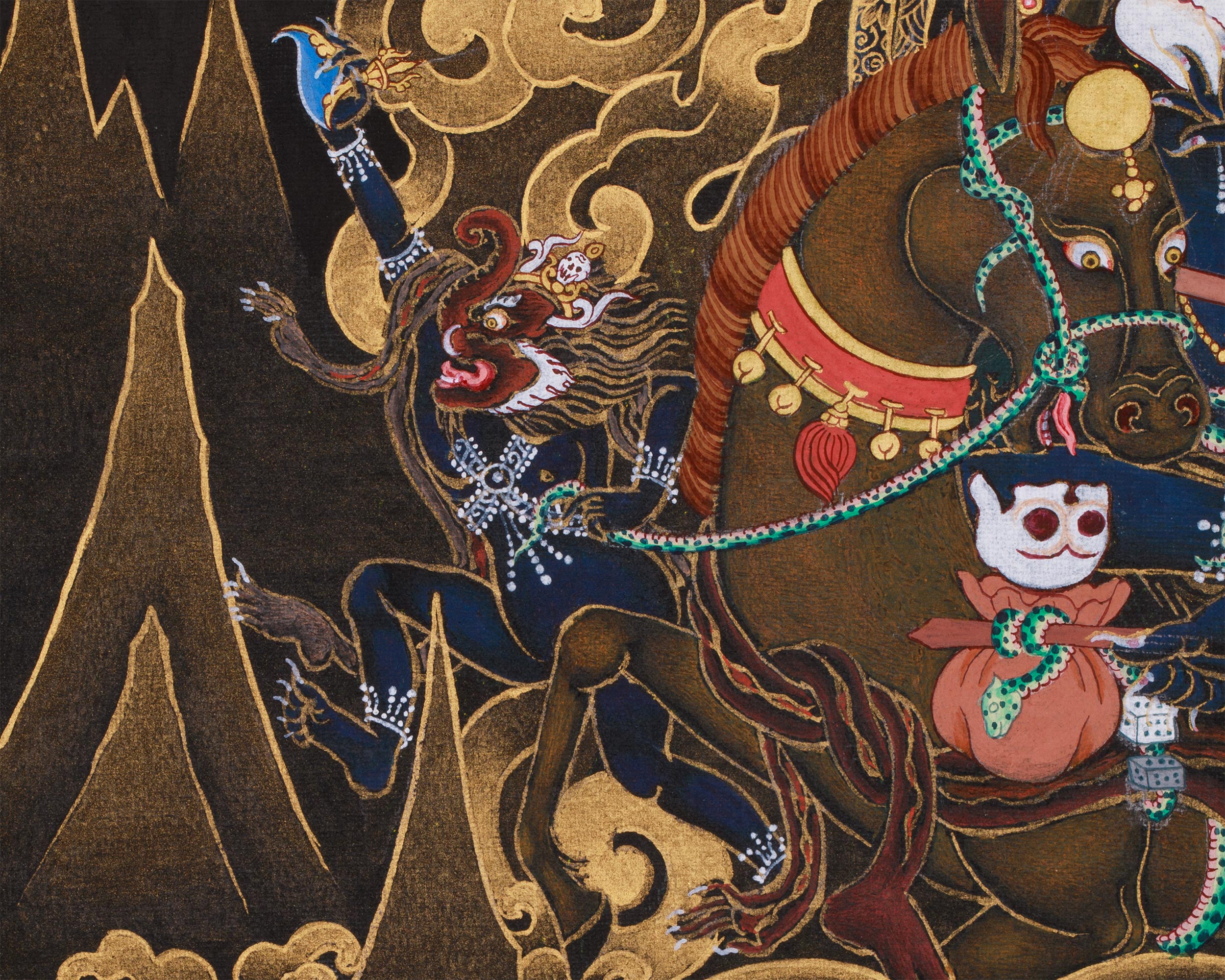 Wrathful Palden Lhamo Thangka | Tibetan Powerful Protector