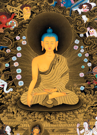 Thangka Of Buddha Shakyamuni And Mara Downloadable File