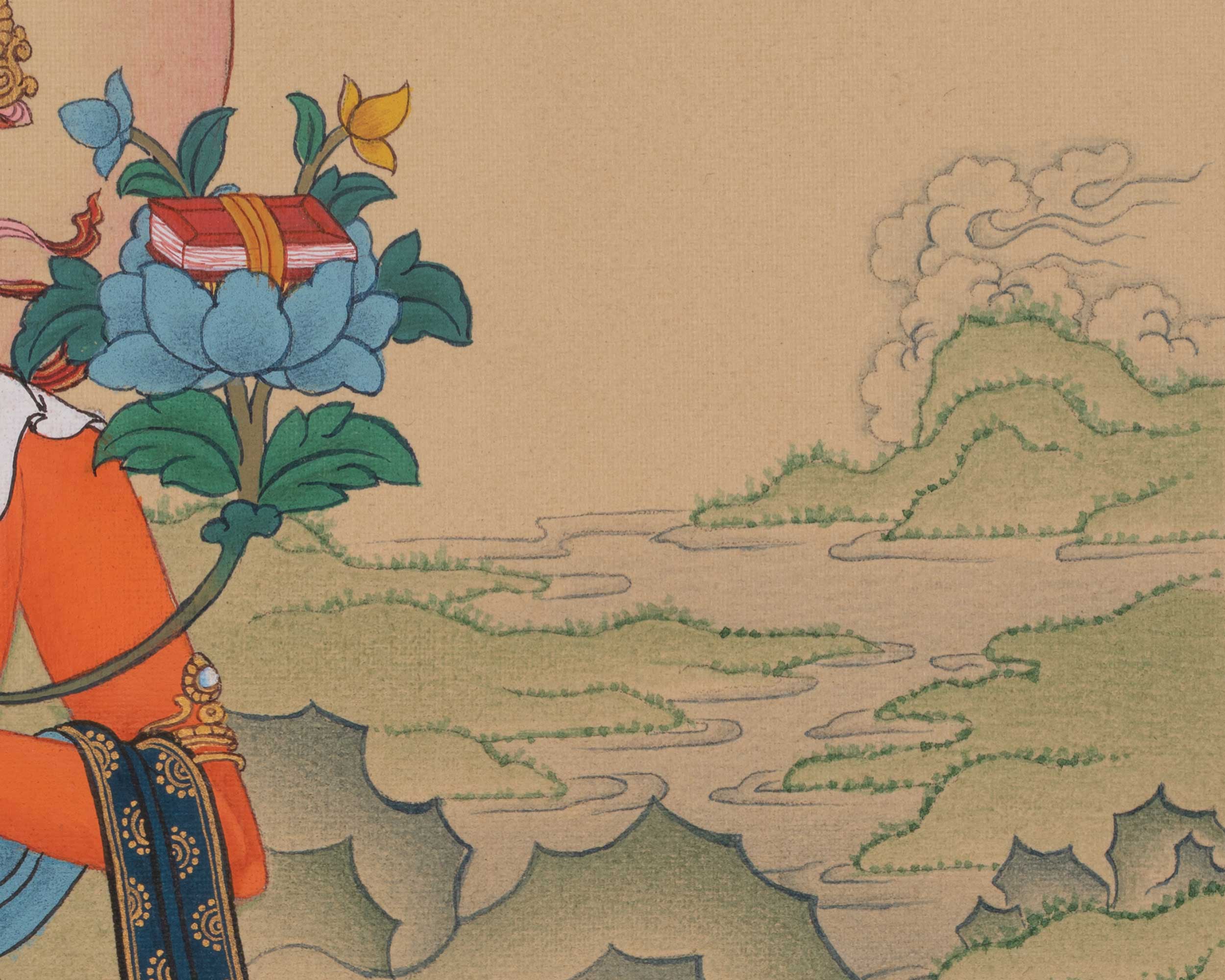 Manjushri Jampalyang Thangka | Embodiment of Wisdom | Vajrayana Buddhism