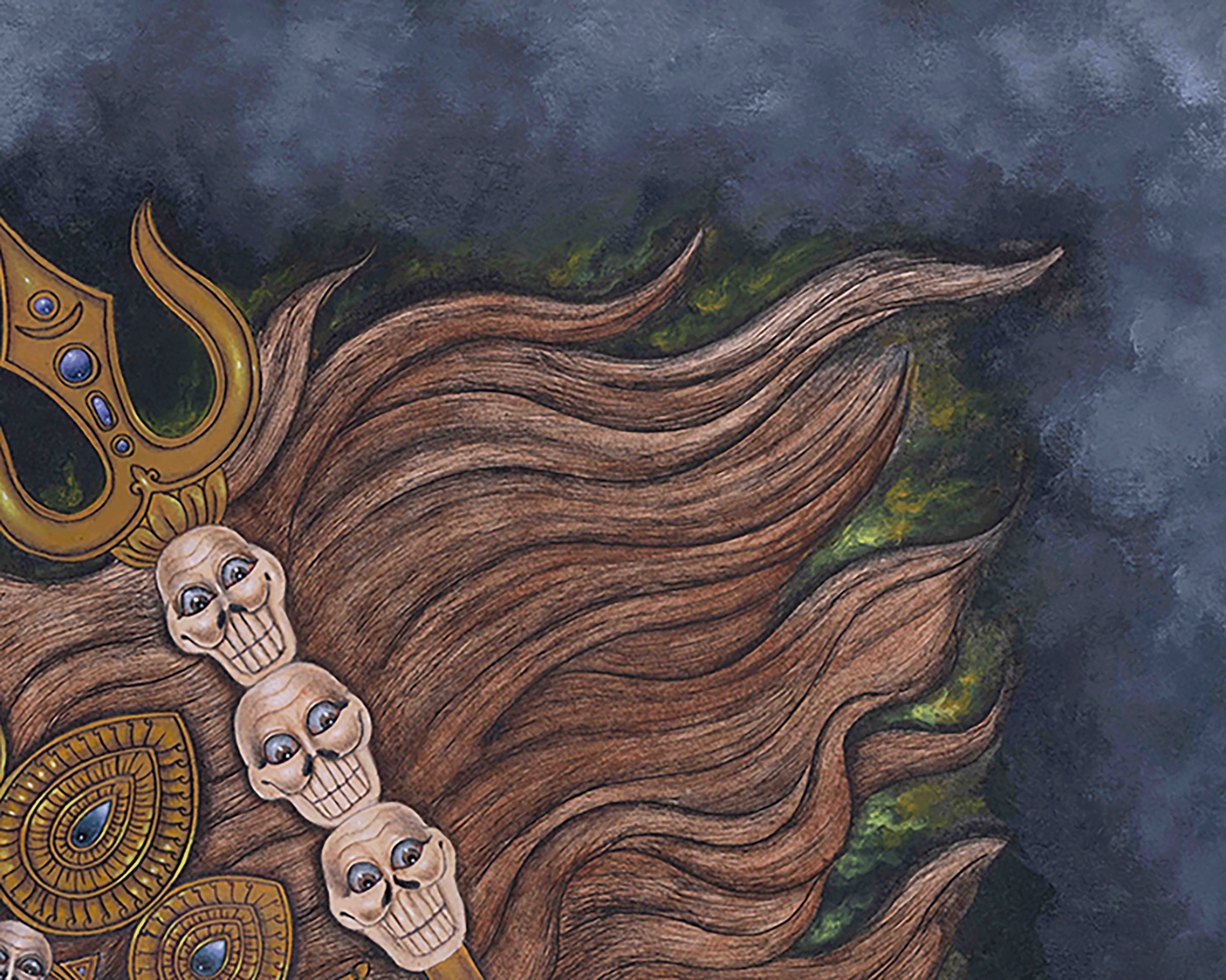 Singini Goddess Thangka Print | Wall Decor