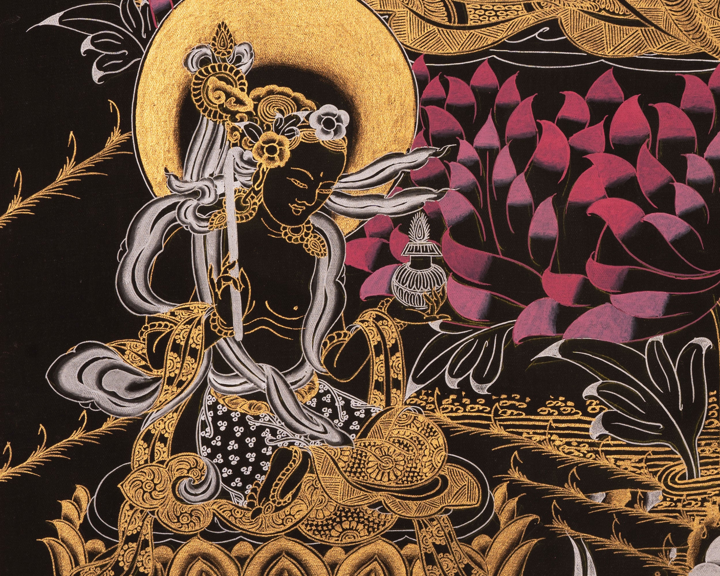 Guru Rinpoche Thangka | Traditional Tibetan Art | Wall Decors