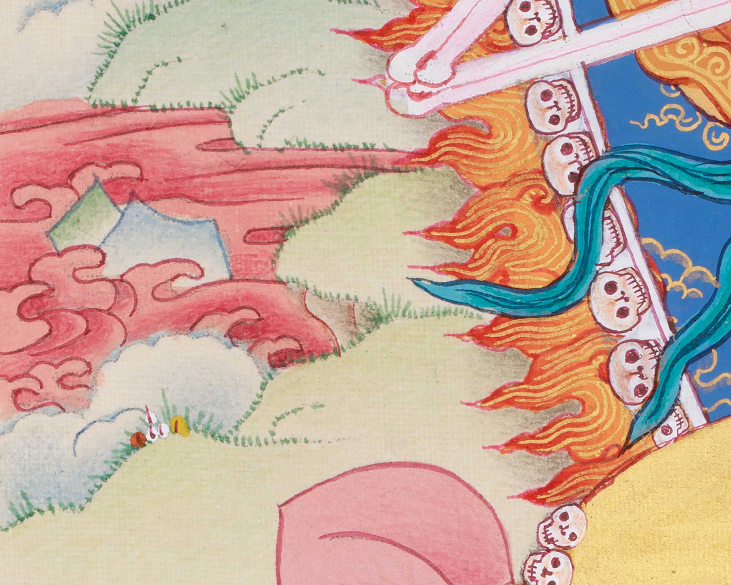 Chitipati Thangka Painting | Lord of the Cemetery