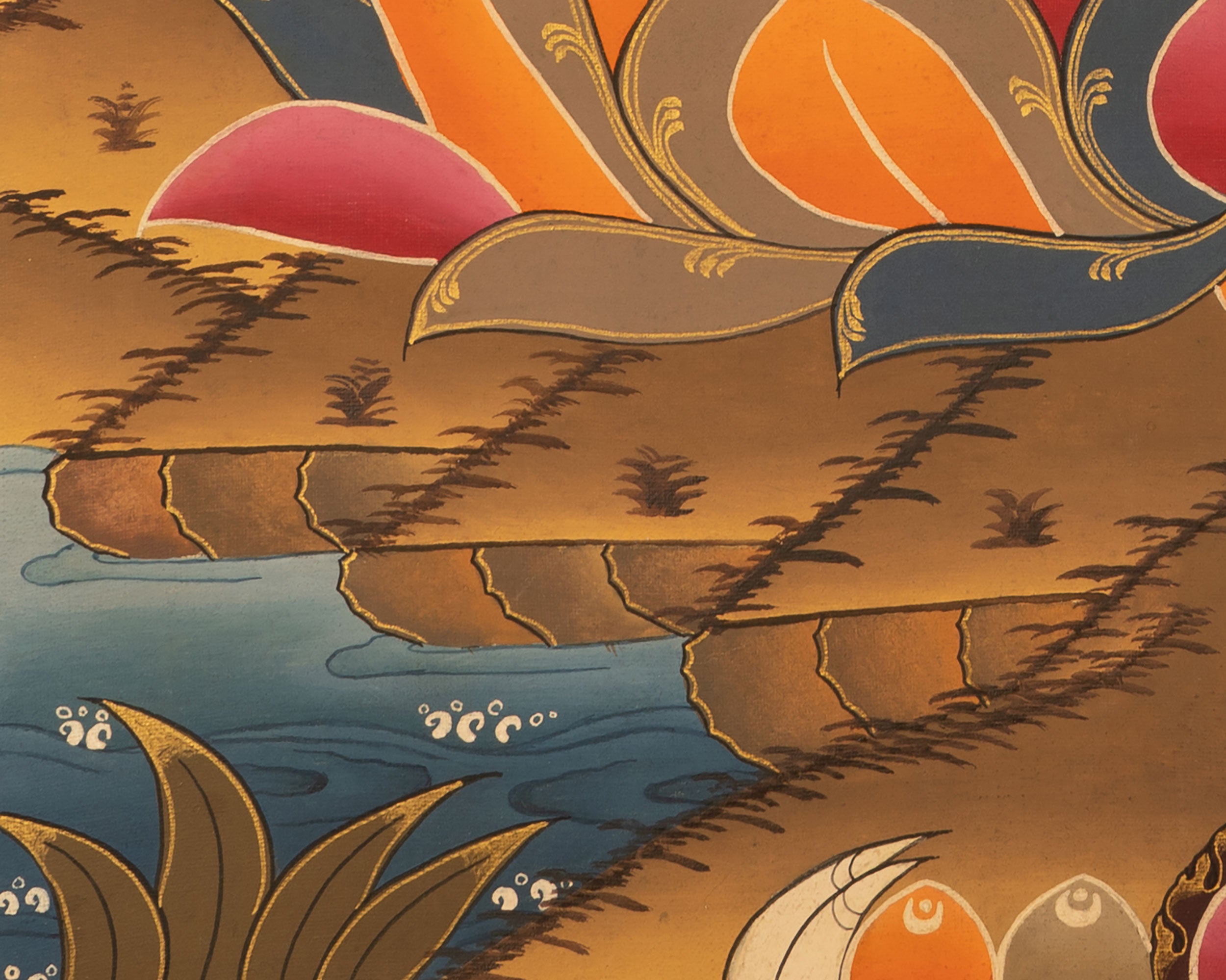 Gautama Buddha Thangka | Traditional Tibetan Painting | Wall Hanging Decors