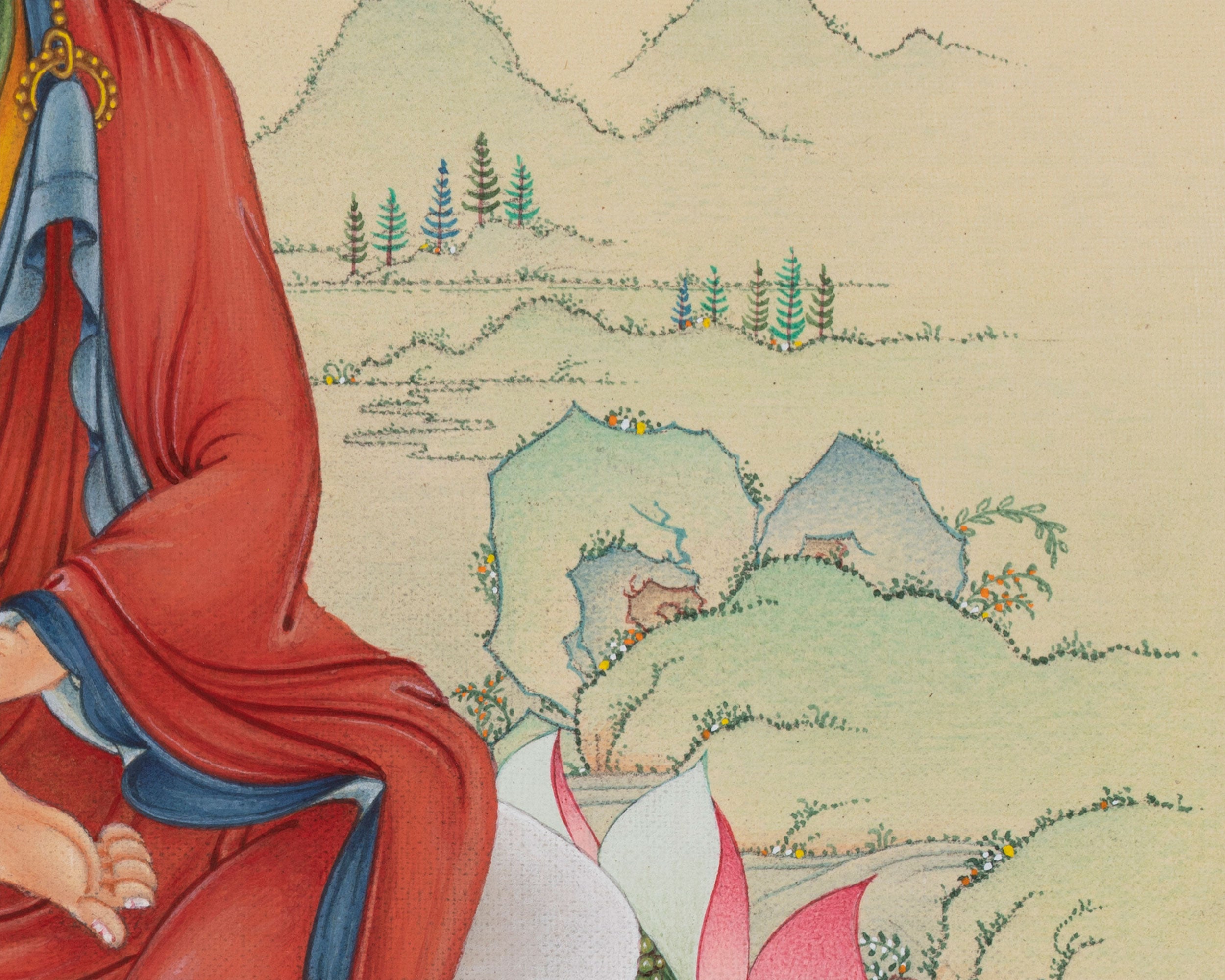 Spiritual Protector Kshitigarbha Print | Digital Print | Guardian of the Six Realms