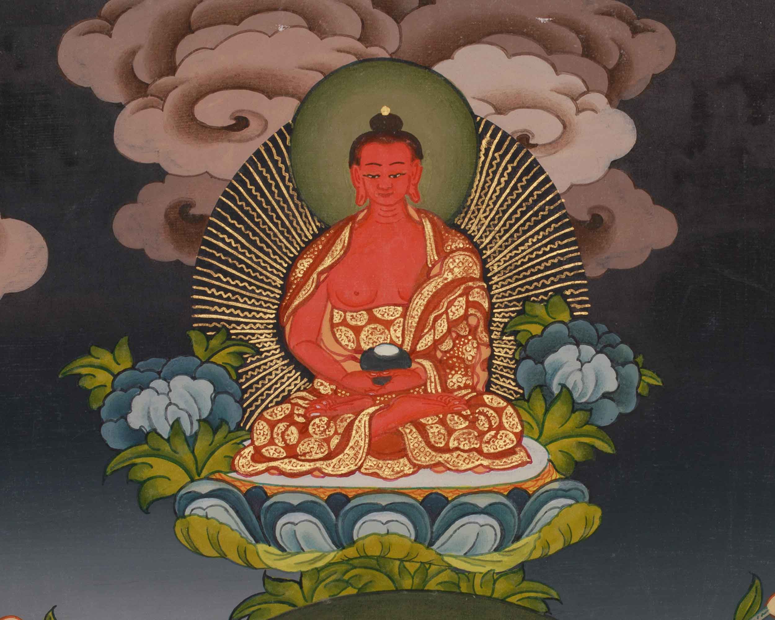 Divine Compassion Thangka Of Chenrezig | Avalokiteshvara Thangka | Tibetan Spiritual Art