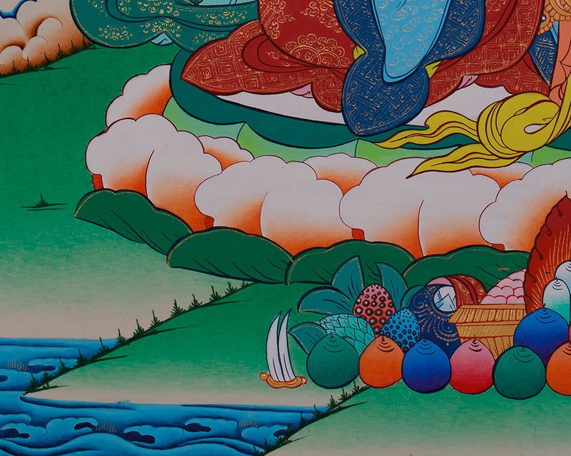 Vajrasattva Yab Yum | Thangka for Purification & Spiritual Awakening