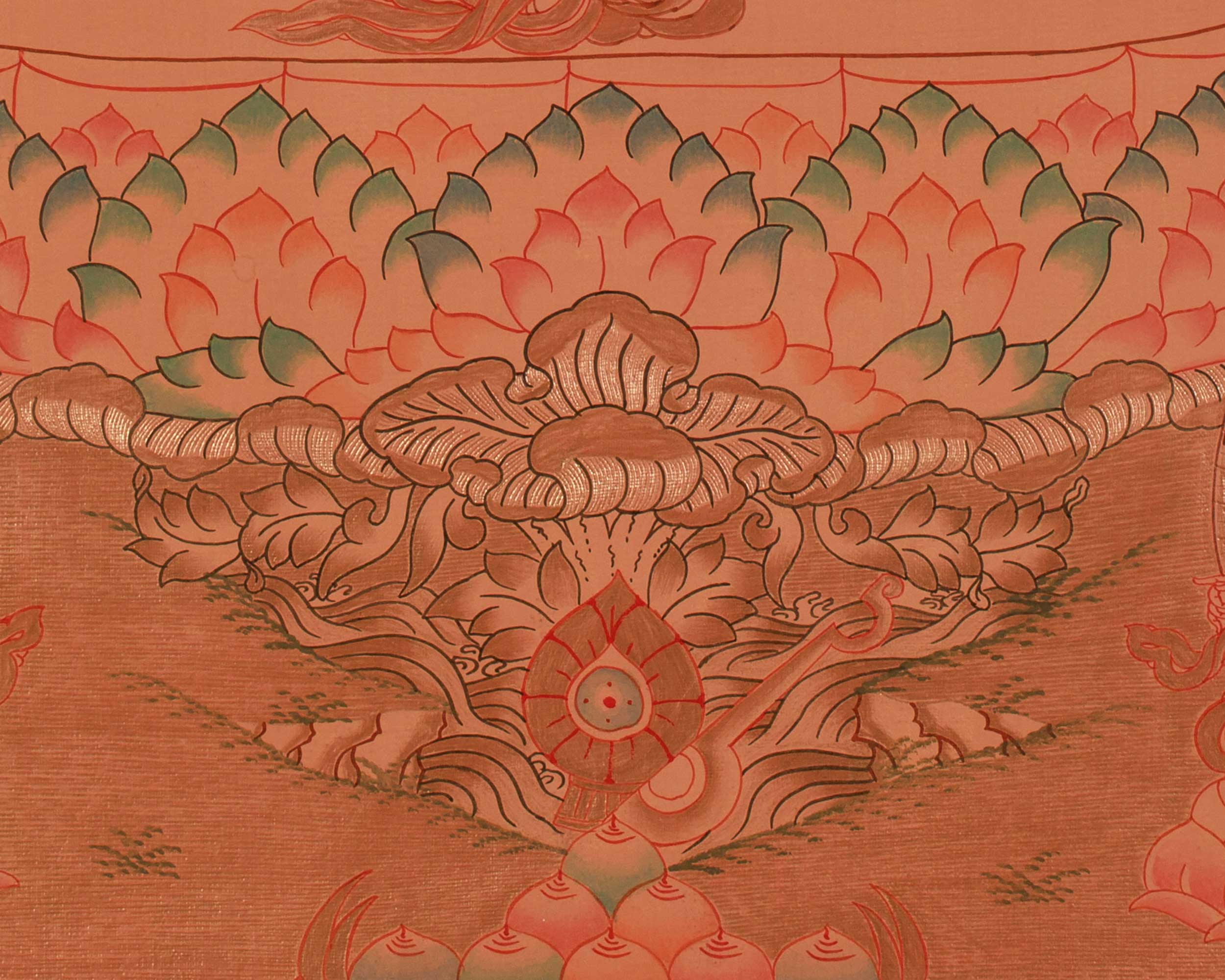 Tibetan White Tara Thangka | Wall Hanging Meditation and Yoga Art
