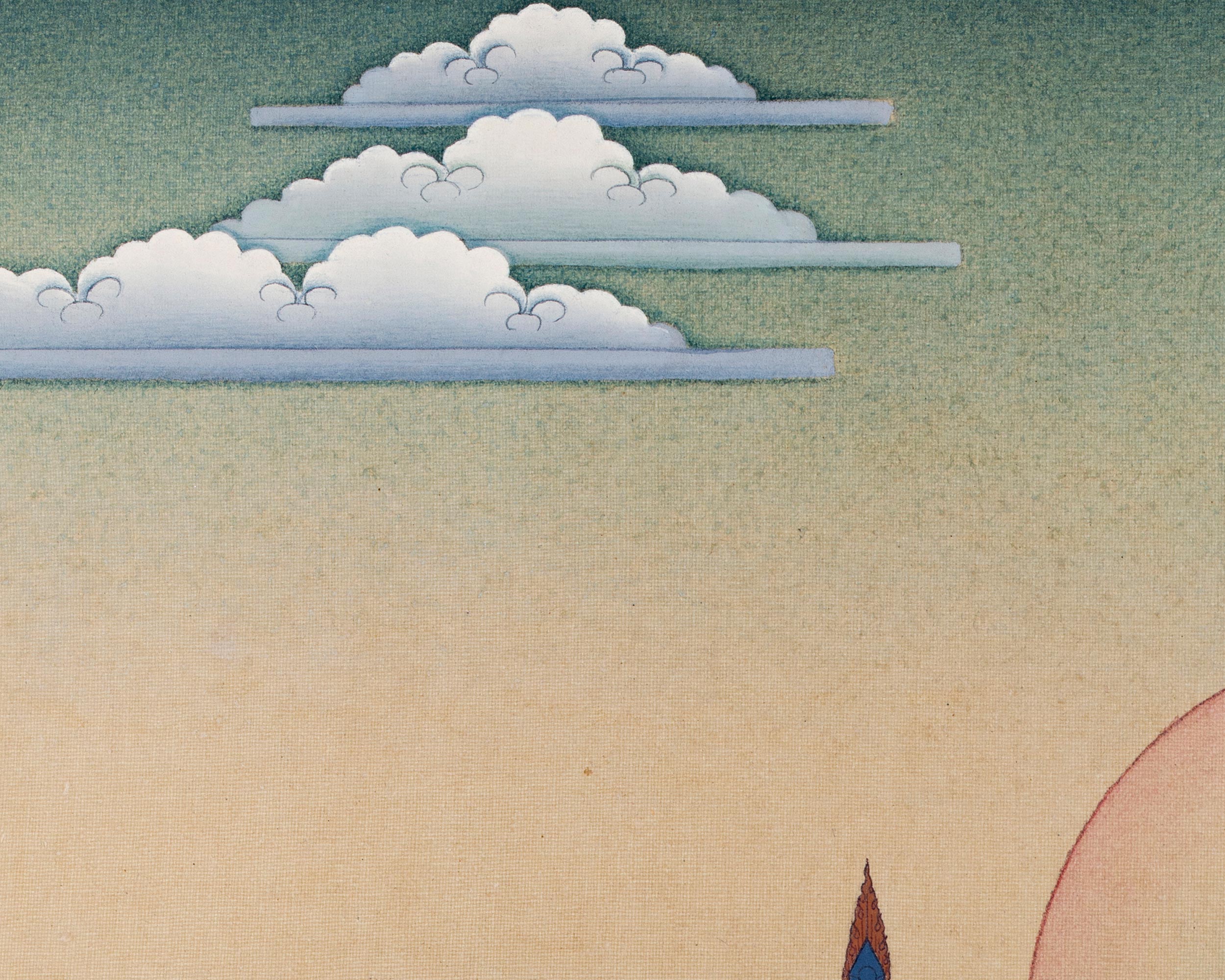 Thangka Print of Manjushri | Buddha of Wisdom | Digital Printing