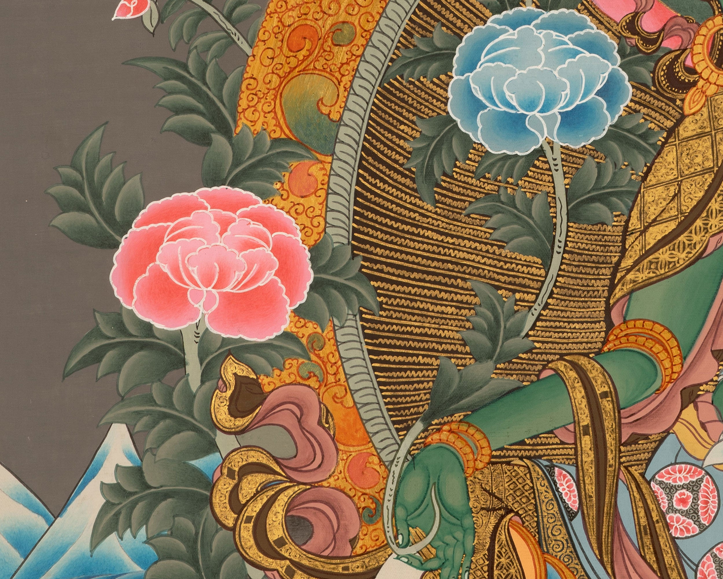 Sacred Traditional Green Tara Painting | Buddhist Goddess of Compassion