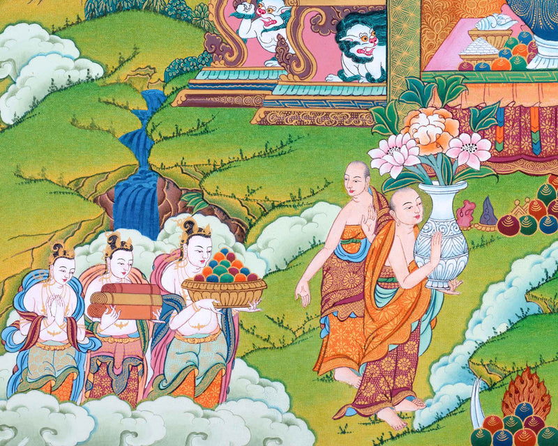 Gautam Buddha Siddhartha Thangka | Shakyamuni Buddha Art For Mindfulness
