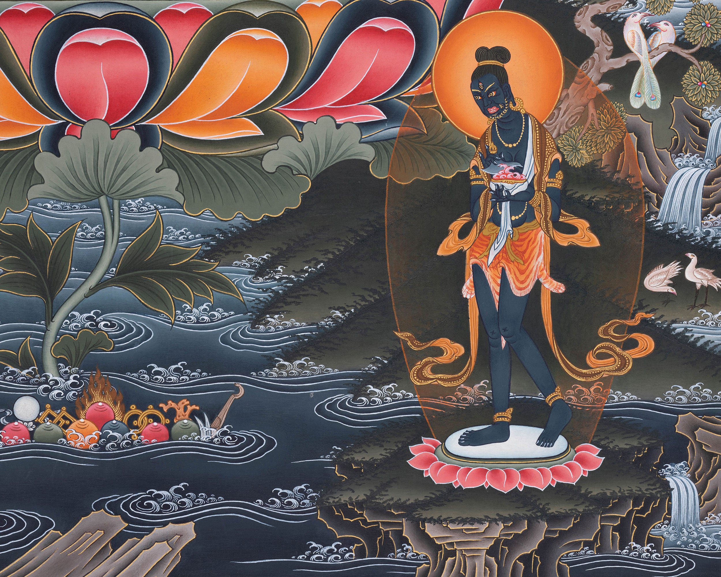 White Tara with Bodhisattva | Sita Tara The Female Buddha Artwork