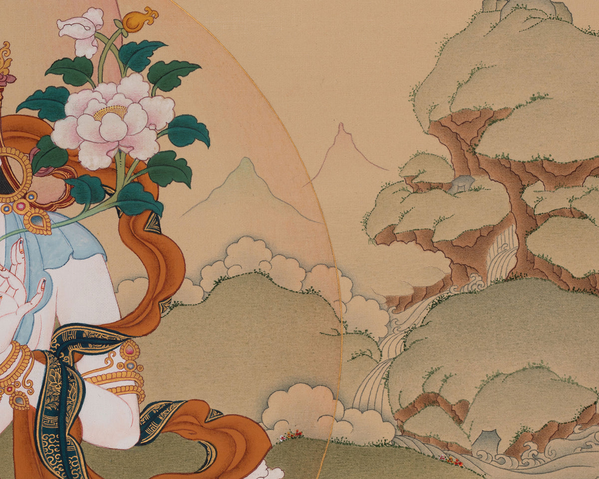 White Tara Sacred Buddhist Art | Sita Tara | Represents Long Life and  Healing