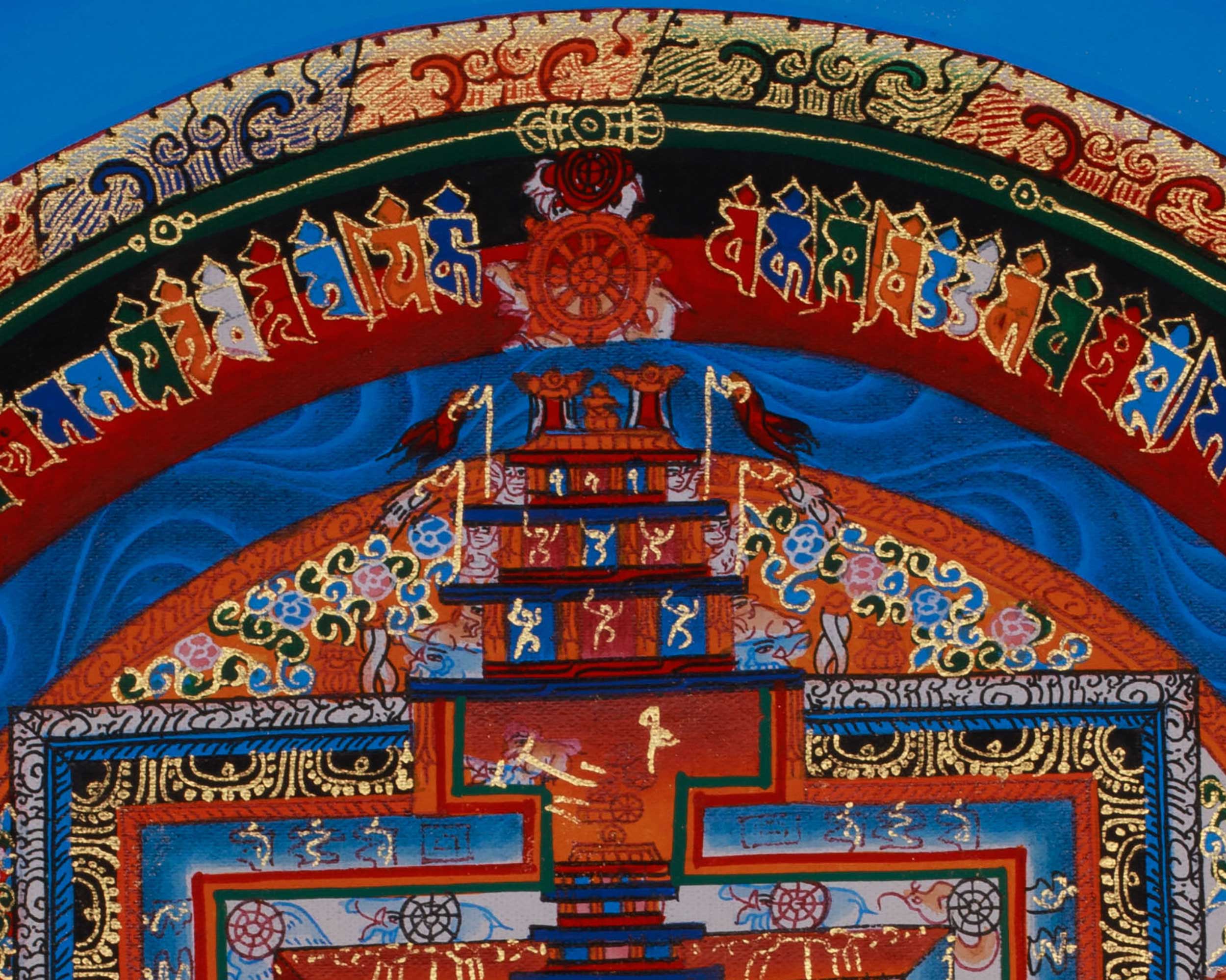 Kalachakra (Wheel of Time) Mandala Thangka | Journey Through Time and Enlightenment
