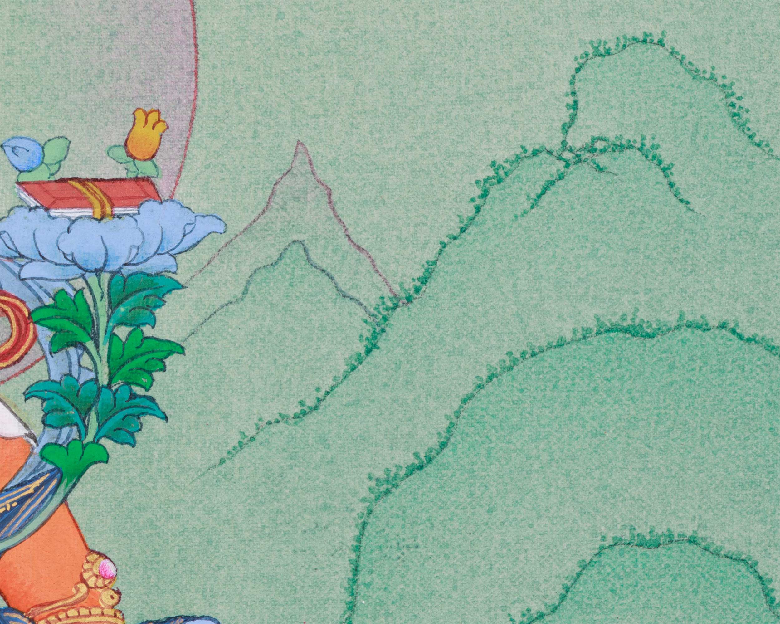 Sacred Manjushri Wisdom Artwork | Tibetan Bodhisattva of Clarity