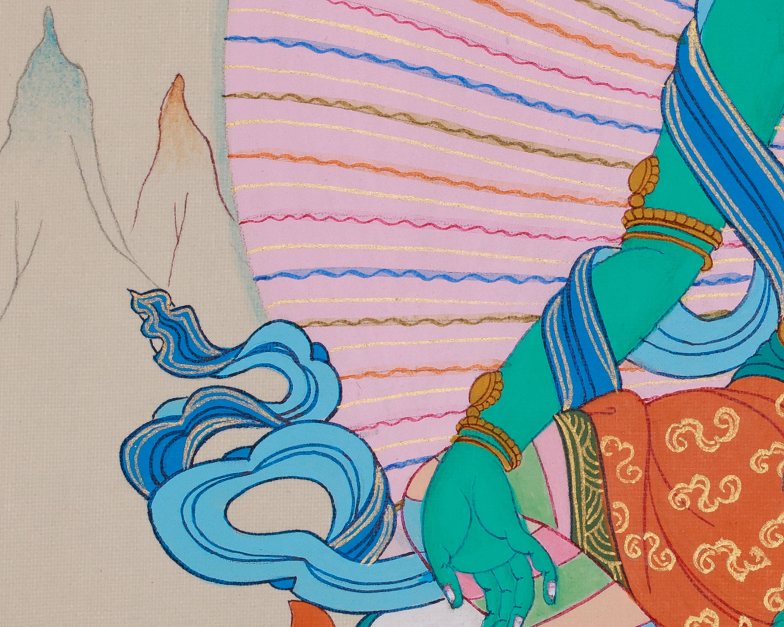 Compassionate Goddess Green Tara Painting | Mother of Liberation