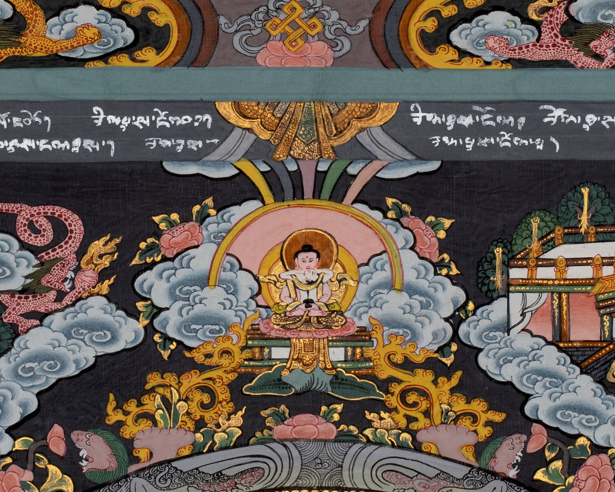 Vintage Tibetan Buddha Mandala Thangka | Buddhist Artwork