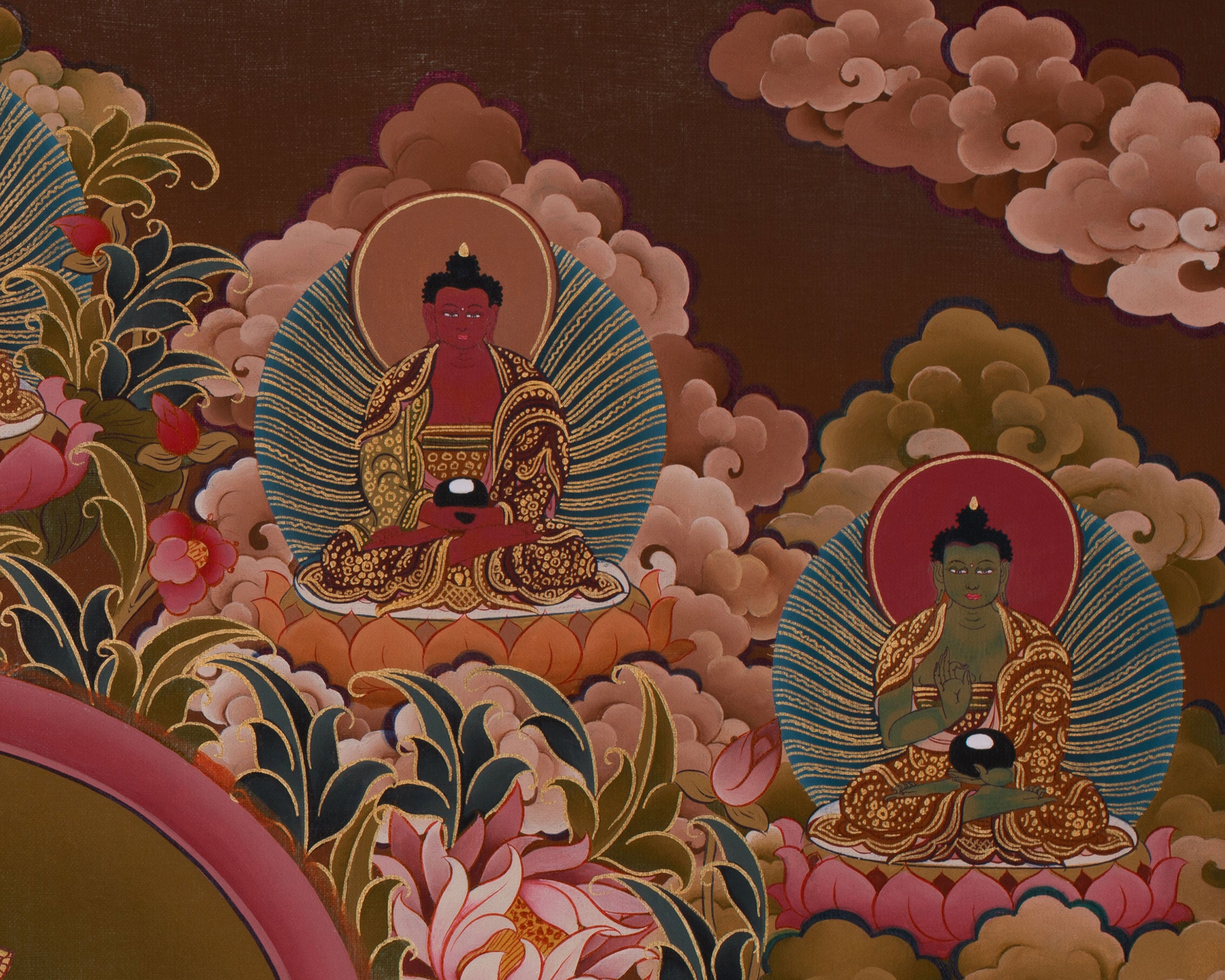 Three Great Bodhisattvas of Compassion and Enlightened Wisdom and Power