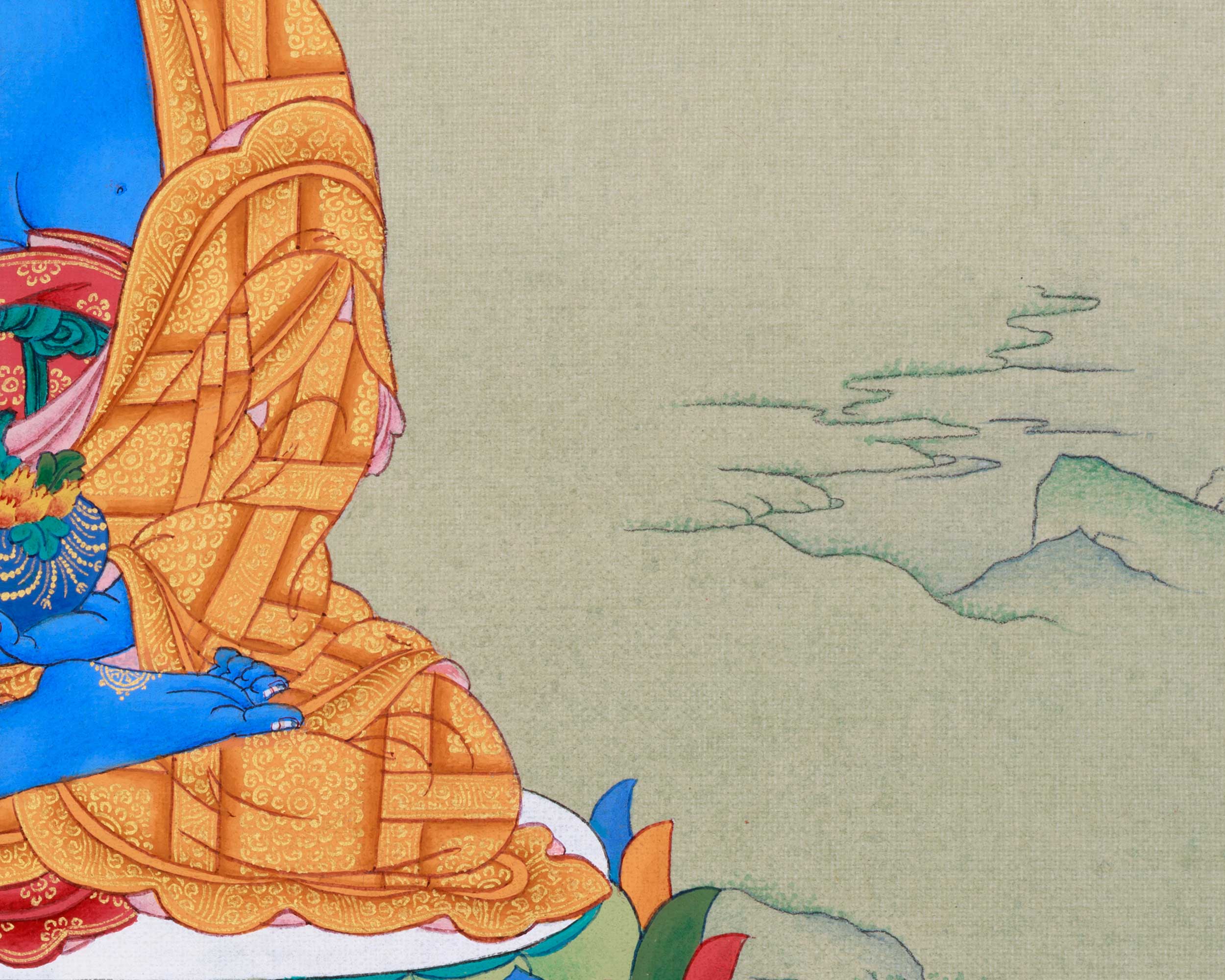 Small Medicine Buddha Thangka for your Altar