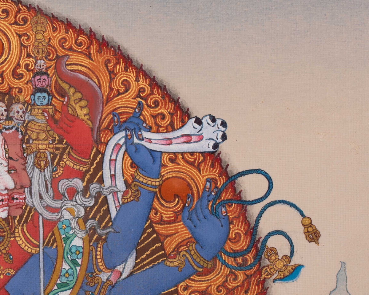 12 Armed Chakrasambhara Thangka | The Supreme Unity Of Bliss And Emptiness