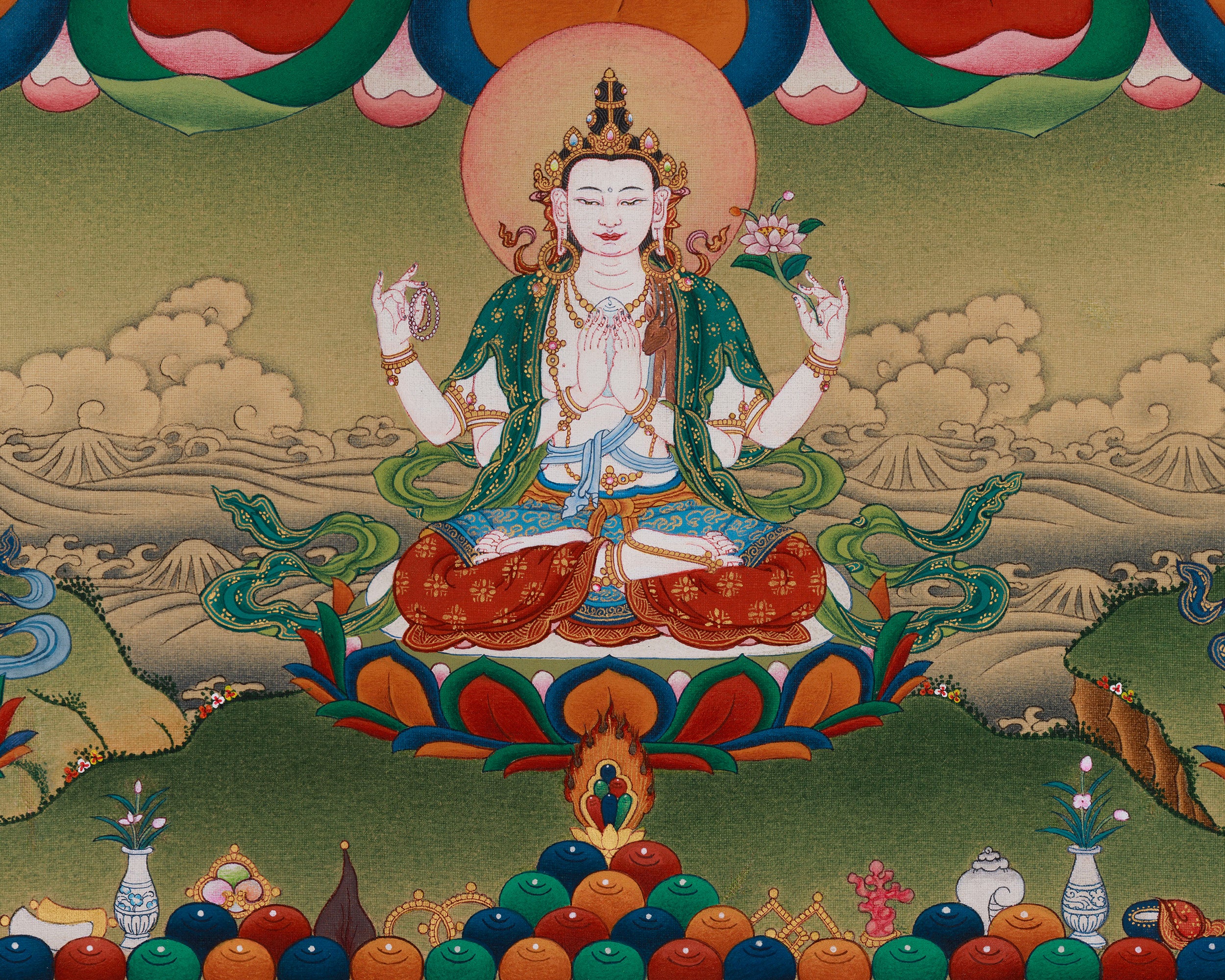 Buddhist Deity Dukar Thangka | The Supreme Protector