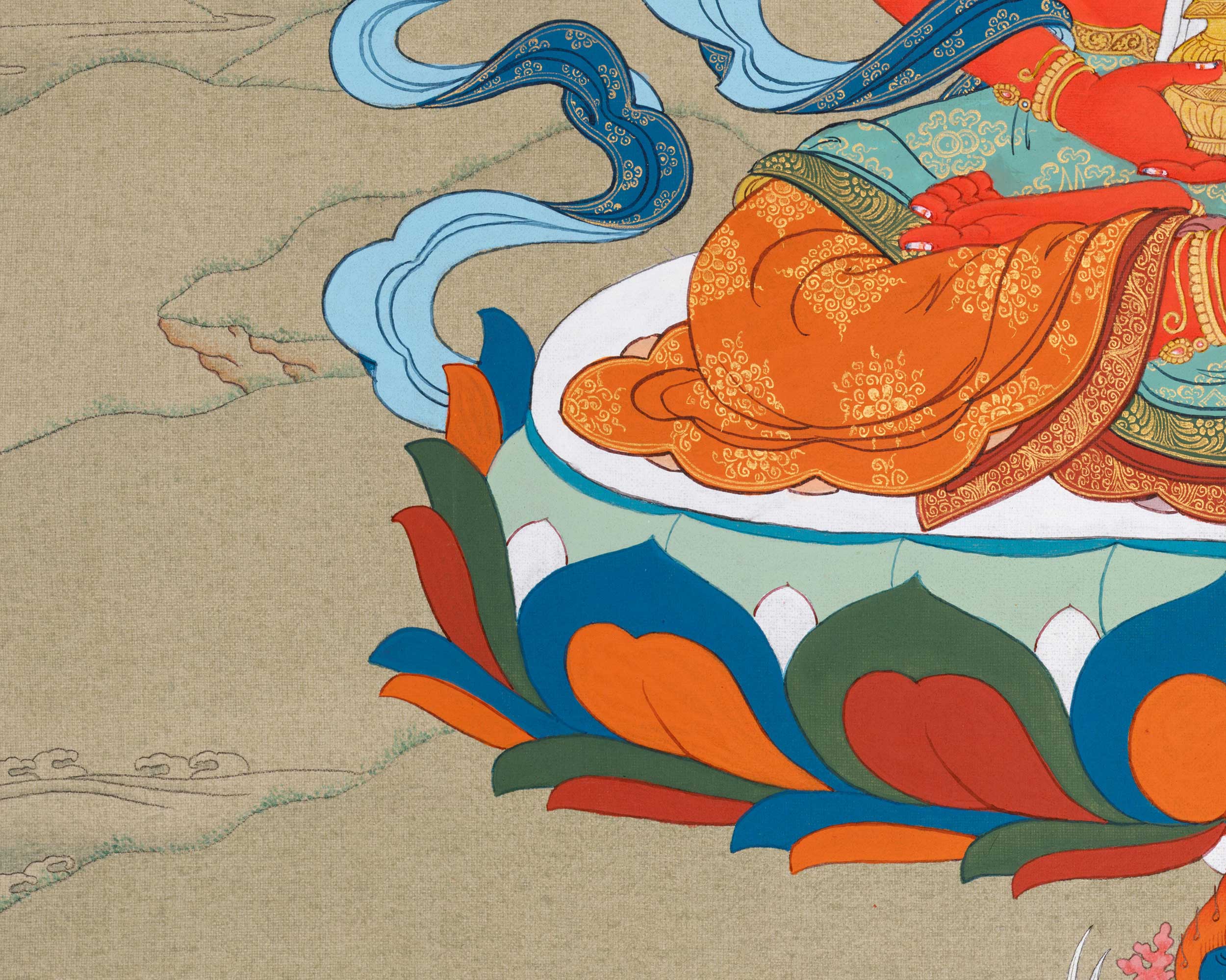 Amitayus: A long life Deity Thangka