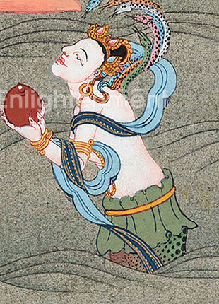 Tibetan Buddhism Manjushree Artwork | Hand Painted Sacred Thangka Painting