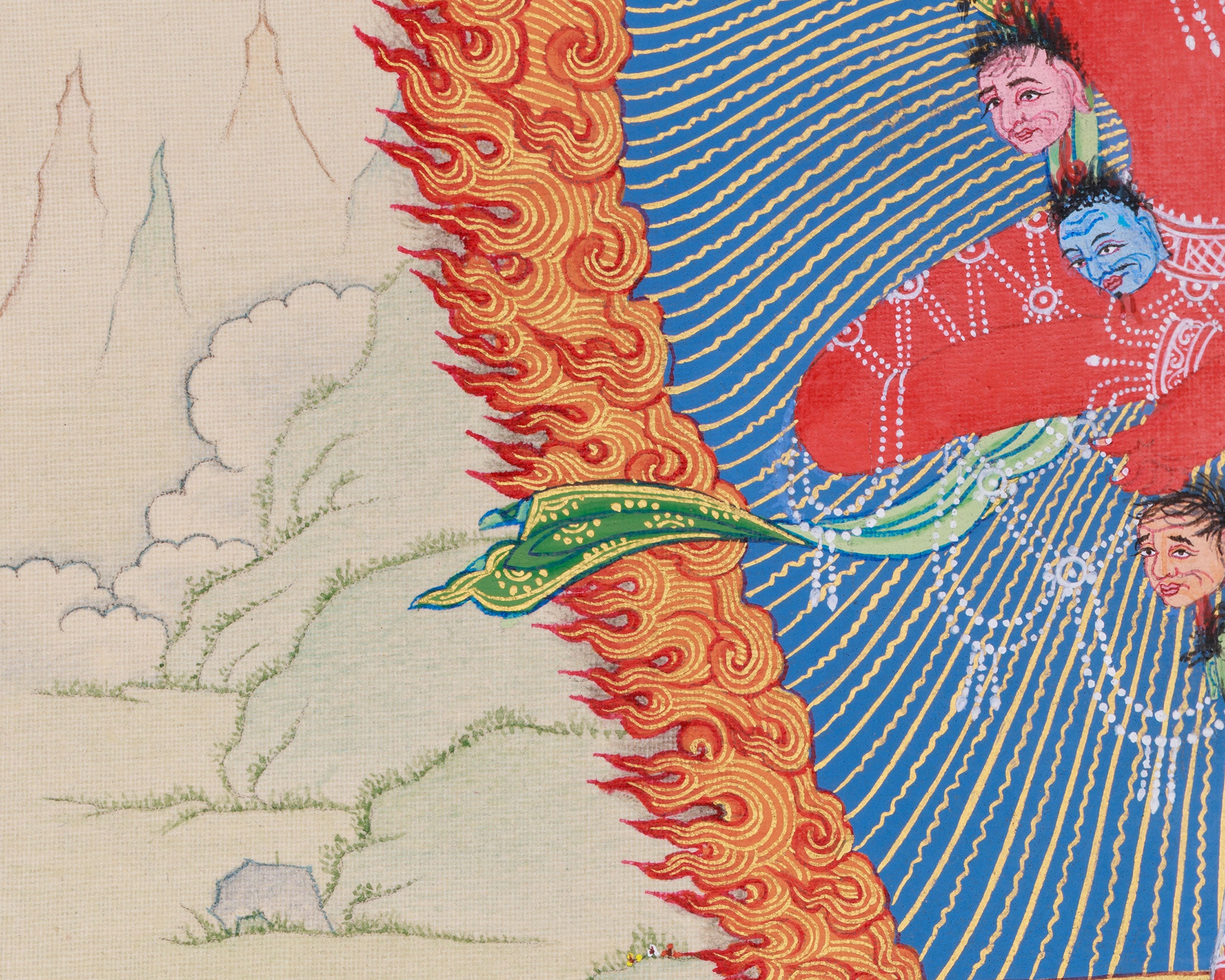 Hand-Painted Wrathful Vajravarahi Thangka | The Powerful Goddess of Transformation