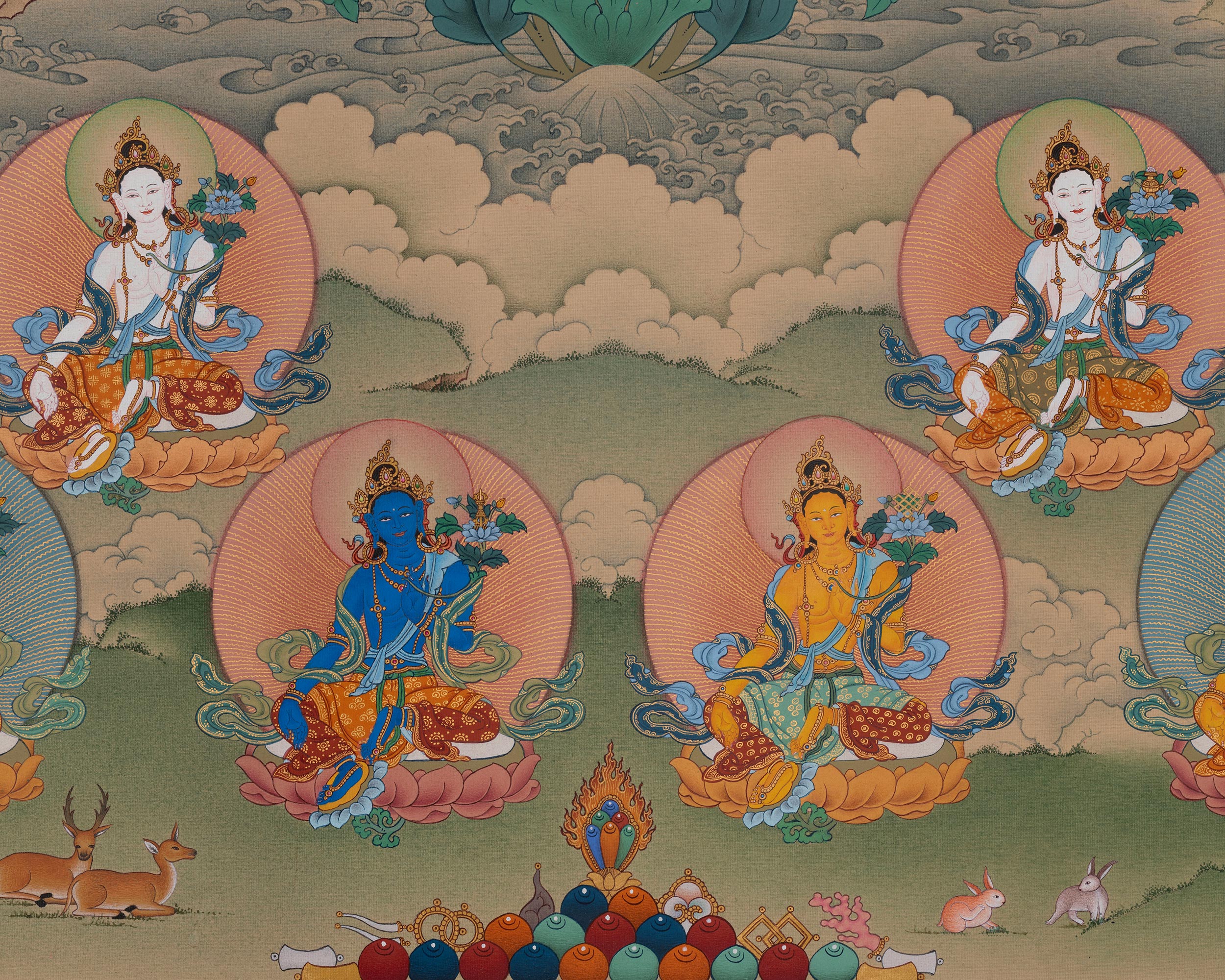 21 Tara Sacred Thangka | Himalayan Compassion Art | Spiritual Gift