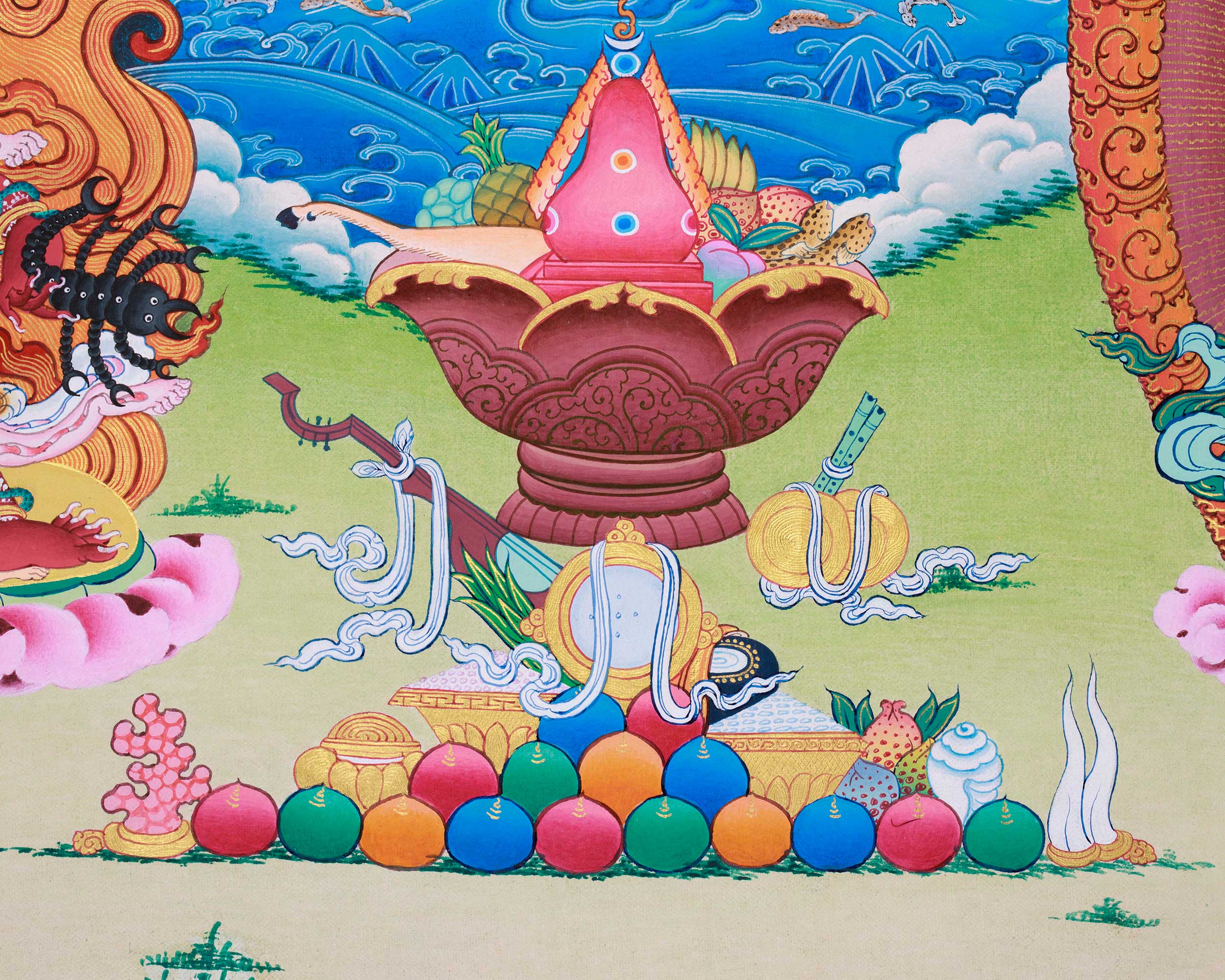 Guru Rinpoche Sacred Artwork | Hand-Painted Padmasambhava Thangka