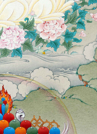 Tibetan Tara Goddess, Mother Green Tara Thangka | Traditional Painting