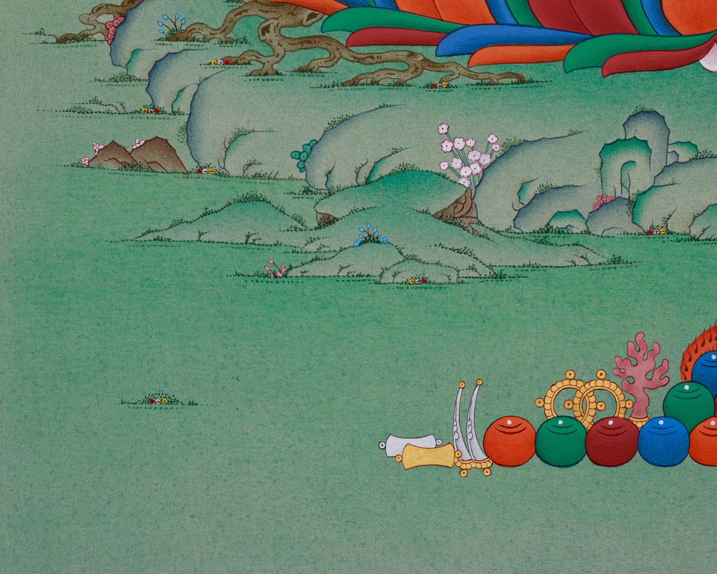 Namo Buddha Shakyamuni, Meditation Artwork | The Enlightened One in Divine Splendor