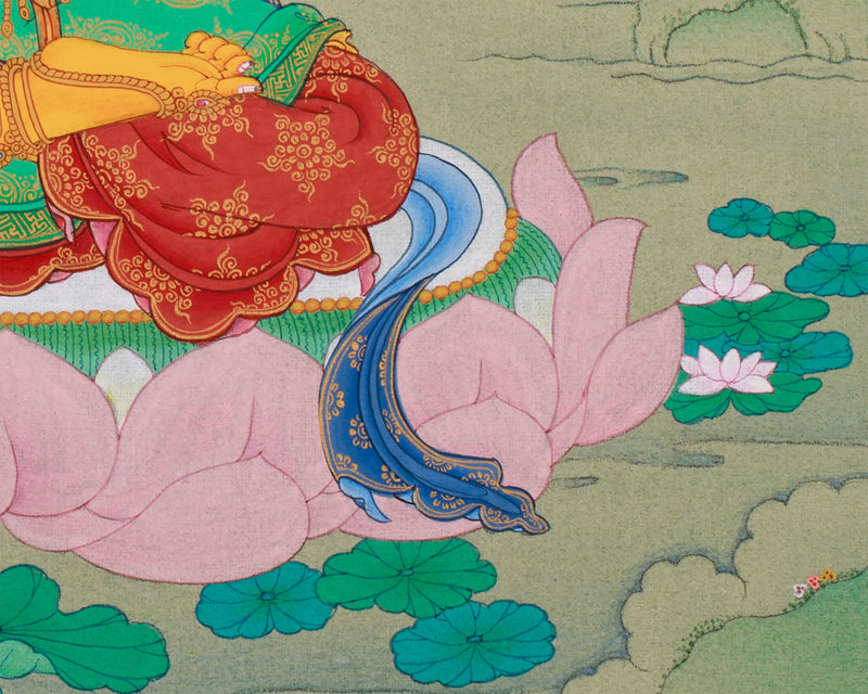 Small Manjushri Thangka | Bodhisattva of Wisdom and Clarity