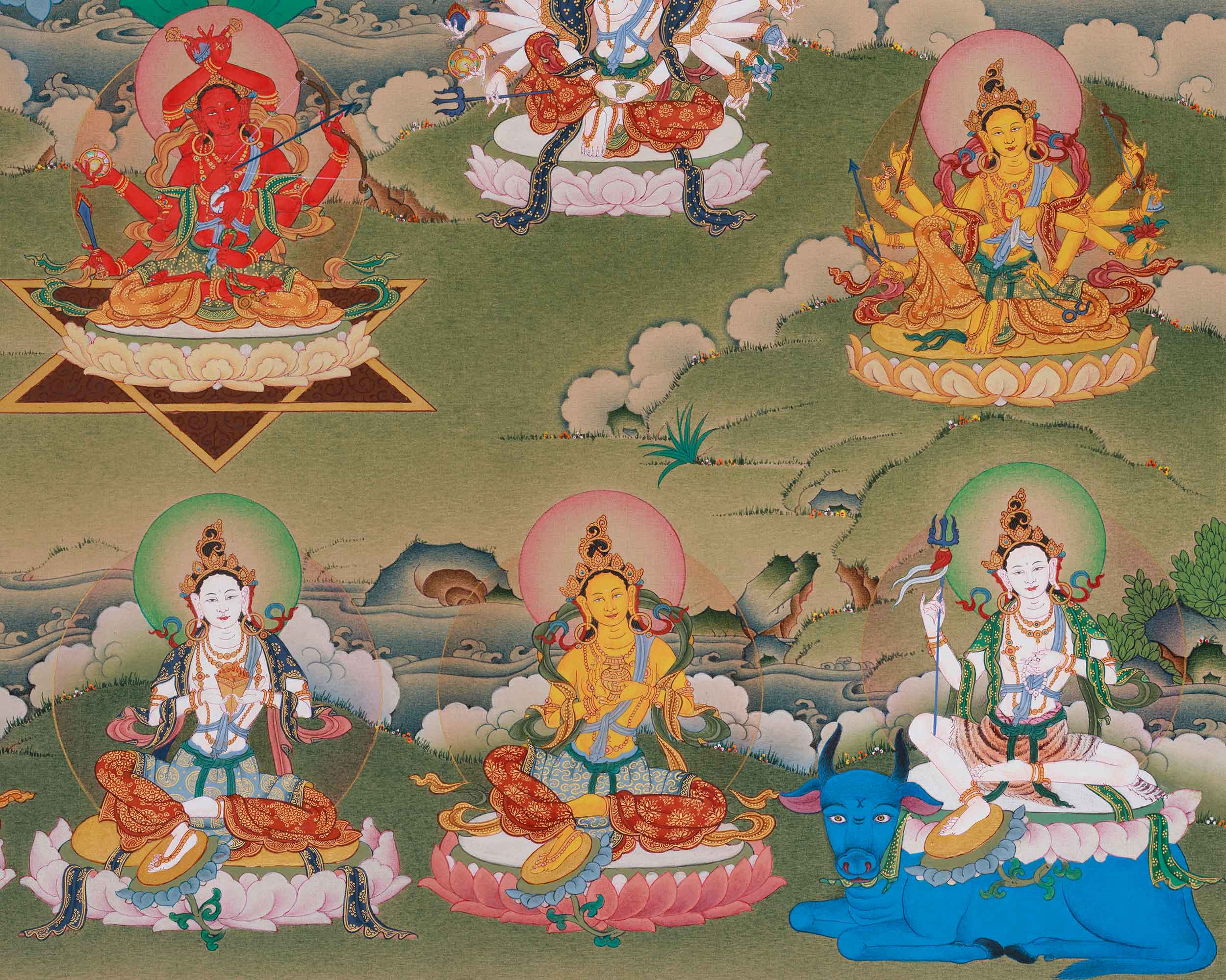 Traditional Thangka of 21 Tara | Compassion and Swift Protection