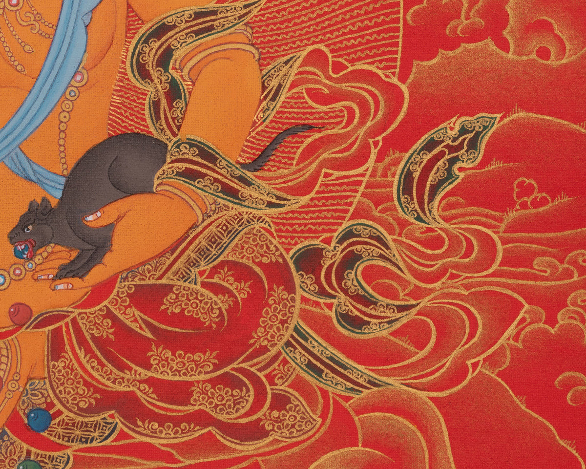 Dzambhala Tibetan Buddhist Art | Buddhist Deity of Wealth, Prosperity, And Compassionate Abundance
