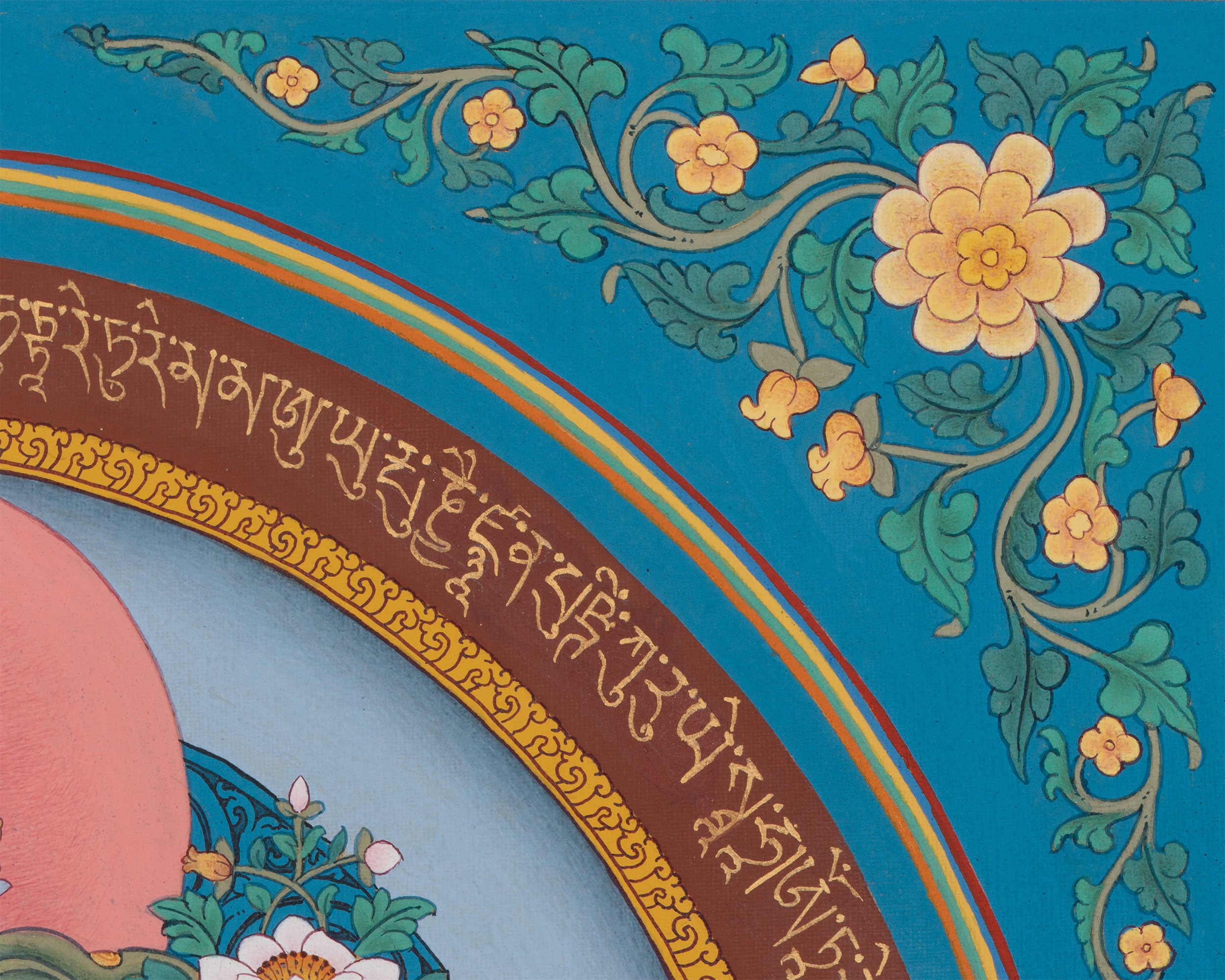 Exquisite Goddess White Tara Mandala Thangka | Female Buddhist Deity of Health and Protection