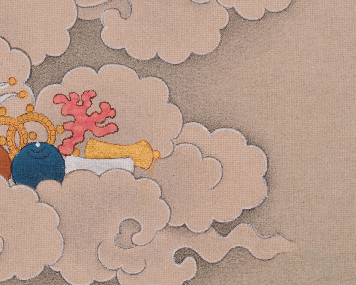 Hand-painted Thangka Of Manjushri | Sword Of Wisdom | Bodhisattva Art