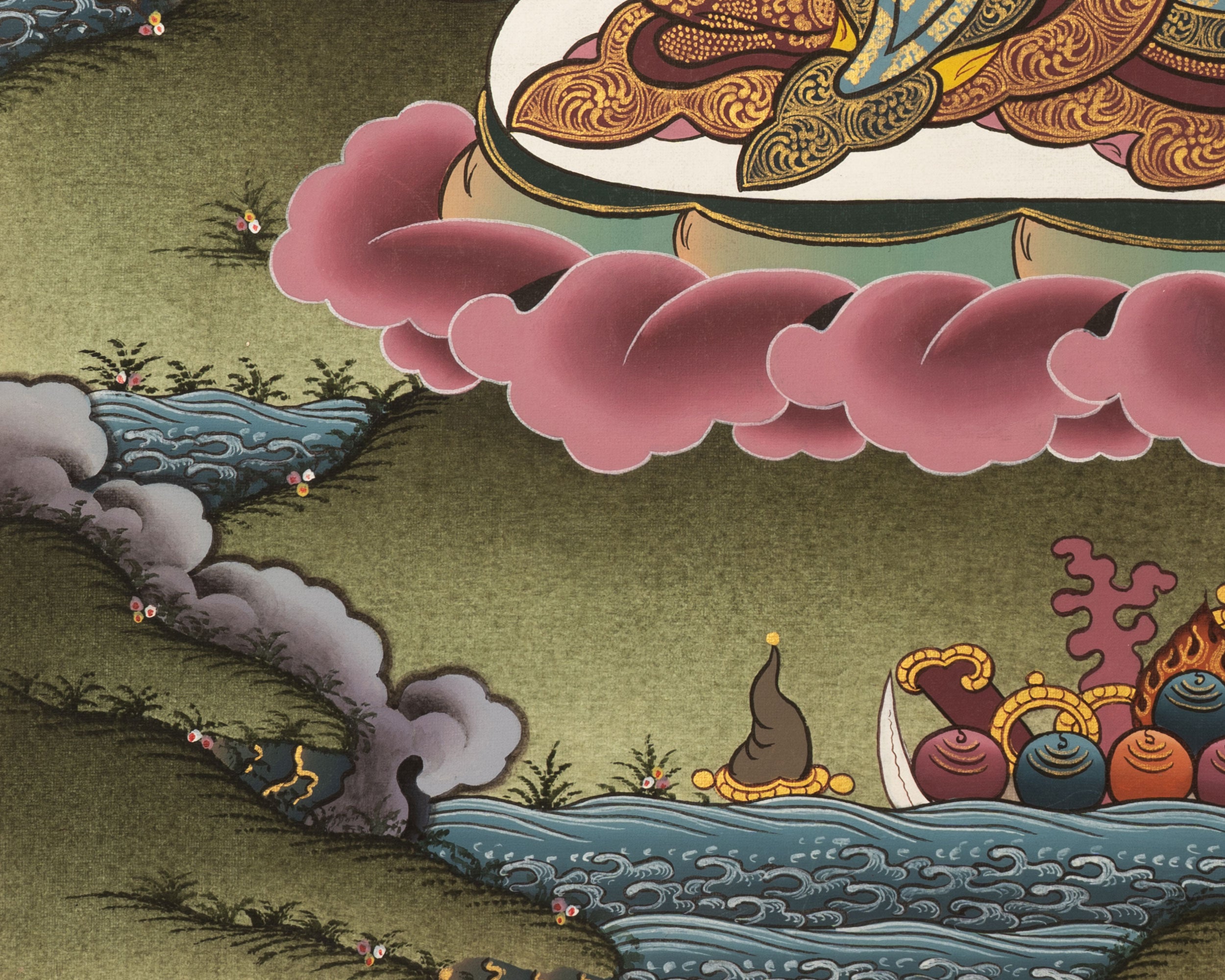 Manjushri Buddha Thangka | Tibetan Buddhist Bodhisattva