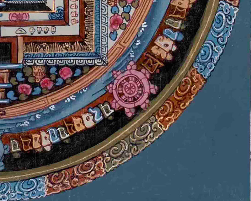 Kalachakra Mandala Thangka Painting | Thanka Gold leaf Painting